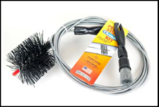 Pellet Stove Cleaning Kit w/ 2 Brush heads and Burn Pot Brush - 4 Inch
