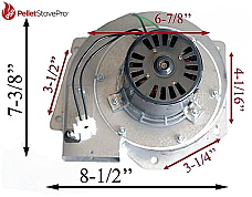 Country Flame Pellet Stove Exhaust Blower w/ Housing & Gasket - 10-1115 G