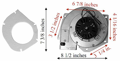 Quadrafire 1000 Large Pellet Combustion Motor  Quick Change Style