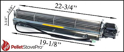 Pre 2006 Austroflamm Integra Pellet Convection Blower w/ Mounting Bracket  RIIZ104551 104551 G