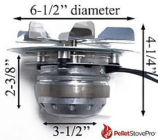 Austroflamm Wega Pellet Exhaust Combustion Blower w/ Gasket - 10-1112 G