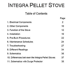 Austroflamm Integra Pellet Stove Repair Service Manual w/ Troubleshooting Guide