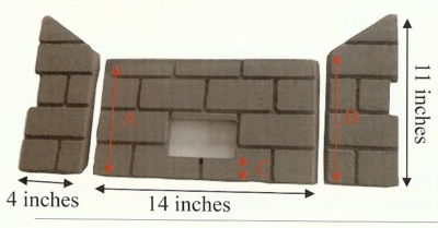 Whitfield Pellet Firebrick Cerra Profile 30 Optima 3  14750015