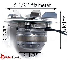 Austroflamm Integra Pellet Exhaust Combustion Blower w/ Gasket - 102831 G