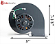 Whitfield Quest Pellet Stove Convection Motor Blower Fan  3 Wire  PP7302 G