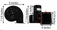 Envirofire Pellet Stove Convection Motor Blower, Fits EF1, EF2, EF3 EF-002