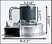 Vulcan Pellet Exhaust Combustion  Motor Blower w/ Housing & Gasket KS50201040