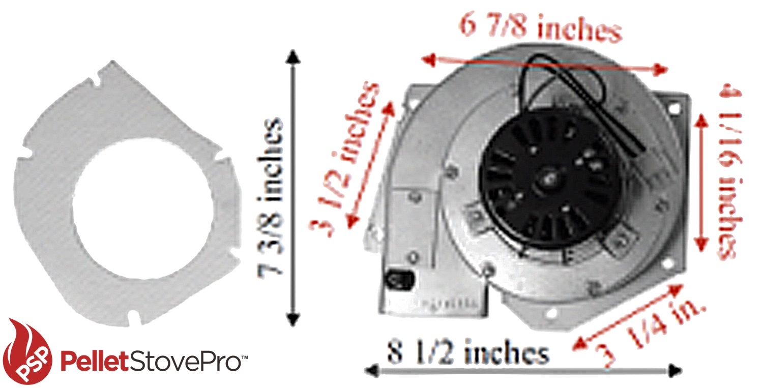 Earth Stove Combustion Exhaust Fan Kit + 5 Paddle - 10-1114 MFR